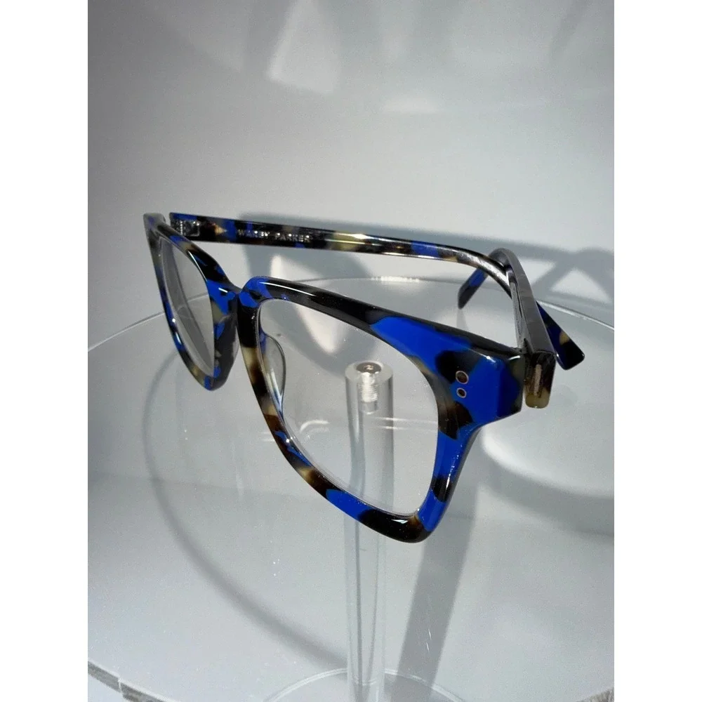 Warby Parker Leland Eyeglass Blue‎ Tortoise  Shell Square Frames Only